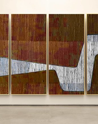 MALOAN-  4-częściowy obraz na płótnie abstrakcyjny z grubą strukturą, art and texture