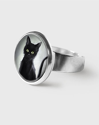 Pierścionek - Czarny kot, yenoo