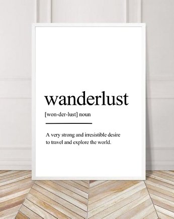 PLAKAT DEFINICJA wanderlust dla podróznika, black dot studio