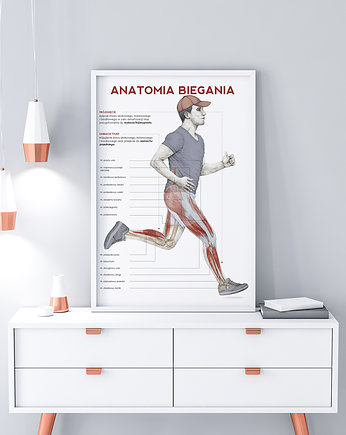 Plakat ANATOMIA BIEGANIA, Marta Pawelec Medical Art