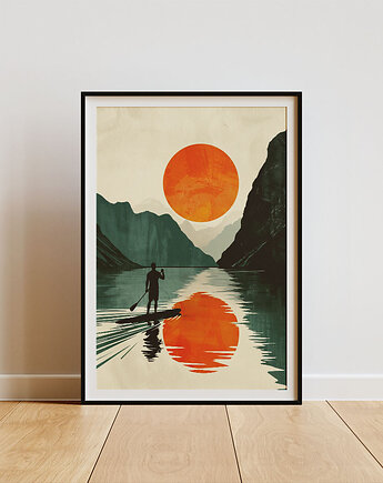 Plakat - Man on a paddle, Harry Monkey