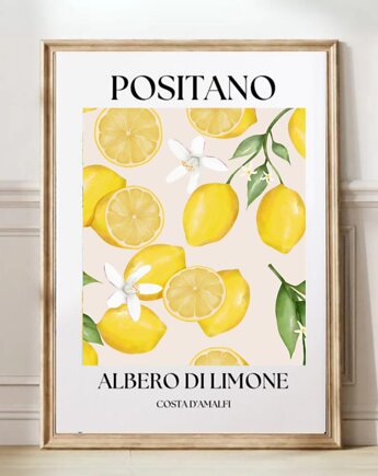 TRAVEL POSTER Positano Amalfi Włochy dekoracja ścienna, black dot studio