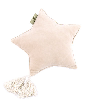 Welurowa poducha Gwiazda MINI BEŻ, Lilushop