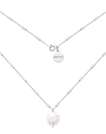 Srebrny naszyjnik z naturalną perłą, SOTHO