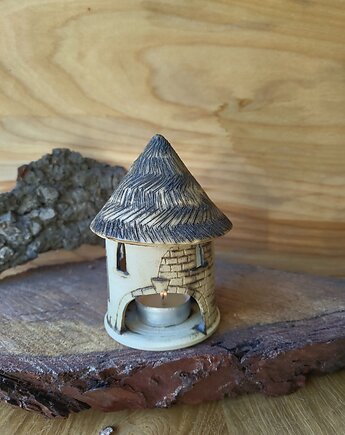 Domek kominek na olejki eteryczne i świecę, DUET CERAMIKA