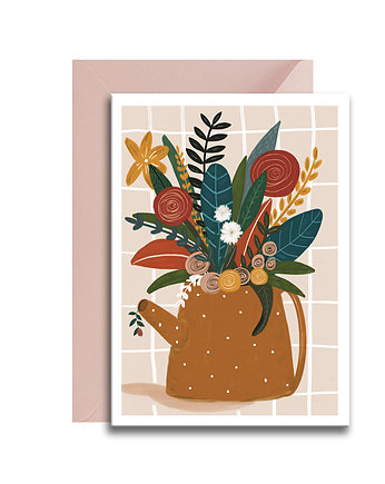 Kartka okolicznościowa kwiaty + koperta, OKAZJE - Prezent na Dzień Kobiet