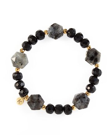 Bransoletka z eleganckim Labradorytem - Wersja Pozłacana, Kulka Bransoletki