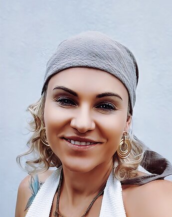 Chusta plażowa letnia okrycie na głowę chusta na włosy, PapillonBYAnn