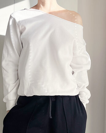 Biała bluza cięta, ONE MUG A DAY