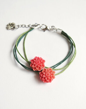 Bransoletka - Dalia - sznureczki, zielona, yenoo