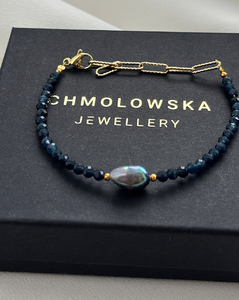 Bransoletka Szafir i Perła Unikat, Chmolowska Jewellery