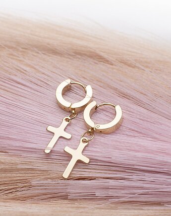 Kolczyki ze stali chirurgicznej - złoconce., mdesign