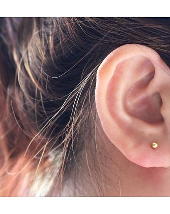 Kolczyki pozłacane Malutkie kuleczki balls 3mm, Czaki Bransoletki