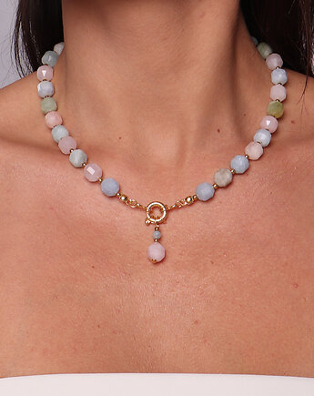 Naszyjnik z kamieni naturalnych morganit, Bring Biżuteria