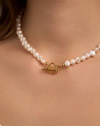 Naszyjnik perły barokowe srebro 925 pozłacane, Coccola JEWELLERY