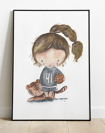 Plakat A3 "Basketball Girl", Pookys world