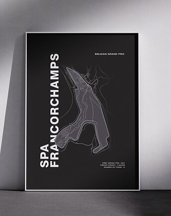Plakat Tory wyścigowe - Spa Francorchamps, Peszkowski Graphic