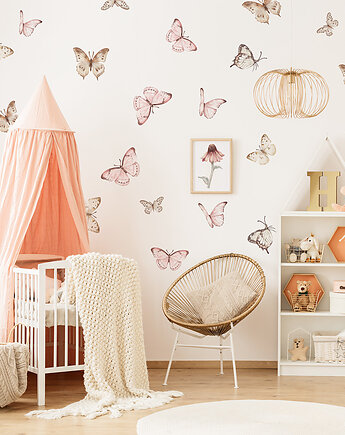 MOTYLE MAŁE - naklejka na ścianę, Pastelowelove