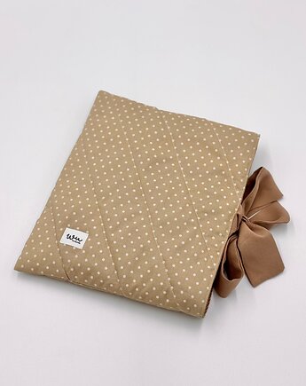 Otulacz na książkę Khaki kropeczki, wu handmade