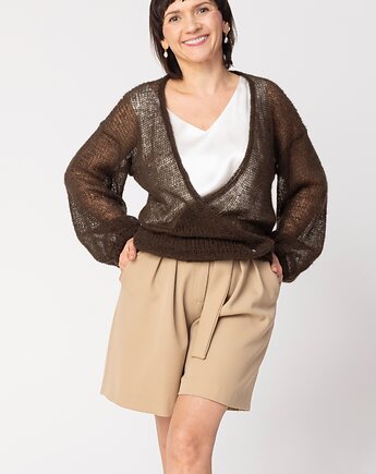 Lekki sweter mgła Nadia - Czekoladowy, YOU by Tokarska