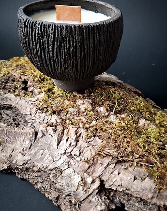 Świeca z wosku oliwkowego w ceramicznej czarce, Pracownia Unikatu