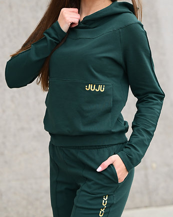 Bluza dresowa ze szczypankami - butelka, JUJU