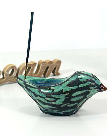Stojak na kadzidełka - ceramiczny ptak, 10FingersArt