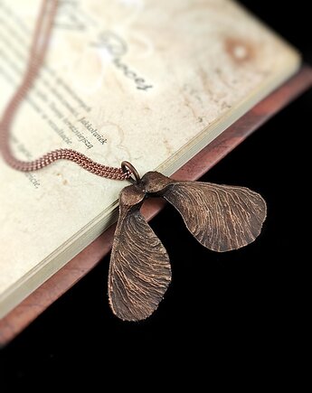 Wisior miedziany Klonowa Para, Treemasters Copper Jewelry