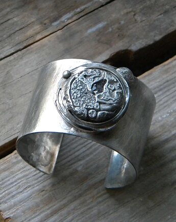 Surowy ametyst - ring  -  bransoleta mankiet CUFF, Beata Trotter