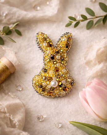 Broszka Króliczek, migotka shop