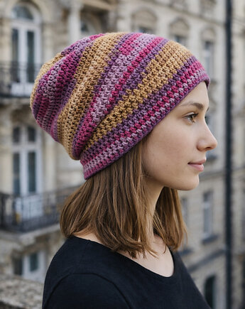 Czapka wiosenna przejściowa cienka bawełniana all season S/M, splotomaniaa