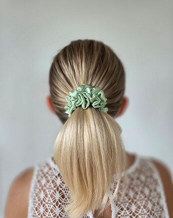 Gumka jedwabna, scrunchie, frotka lime zephyr MIDI, Capillum