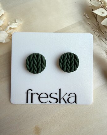 Kolczyki Knitted - zielone, freska