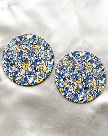 Podkładki pod kubek- Niezapominajka- Flora- Polne kwiaty- Ilustracja, BOSKE