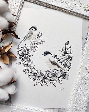 Akwarela ptaszki, Wiktoria Borys Art