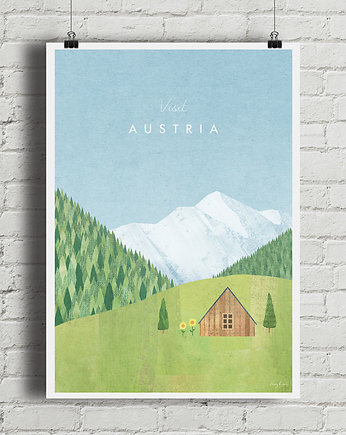 Austria - Tyrol - vintage plakat art giclee, minimalmill