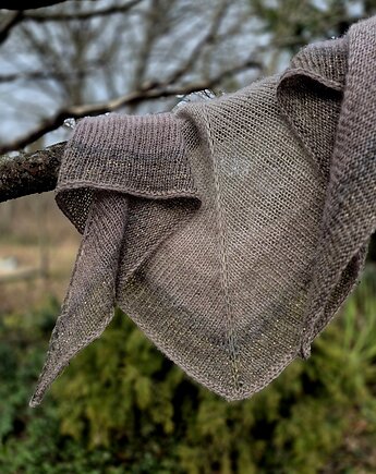 Beże w chmurach / puchata, agat handmade