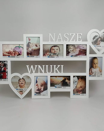 Multirama ramka na zdjęcia z napisem Nasze Wnuki 11 zdjęć serca  dzień Babci, Wajdrew