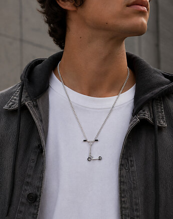 Naszyjnik męski HULAJNOGA- srebro, srebro złocone, ISSI Jewelry