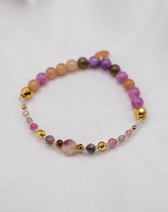 Bransoletka z Turmalinem i Agatem, w hand works