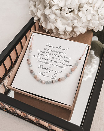 Bransoletka Class prezent dla Wychowawczyni na zakończenie roku, Tiny Stone