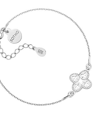 Srebrna bransoletka z ażurową rozetką, SOTHO