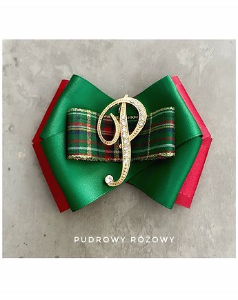 Brosza Personalizowana ze złotą Literką P, Pudrowy Różowy