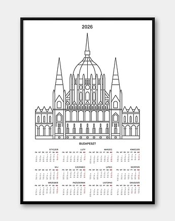 Kalendarz Budapeszt 2026, Pracownia Och Art