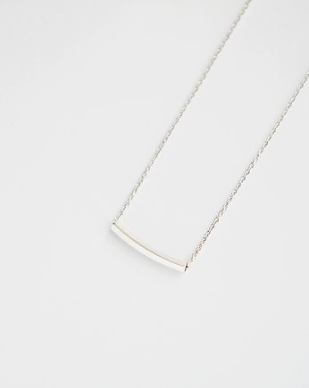 Rhodium Plated Square Tube Necklace, Le Boho Bleu