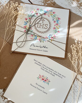 Najpiękniejsza ręcznie robiona kartka komunijna, sorte