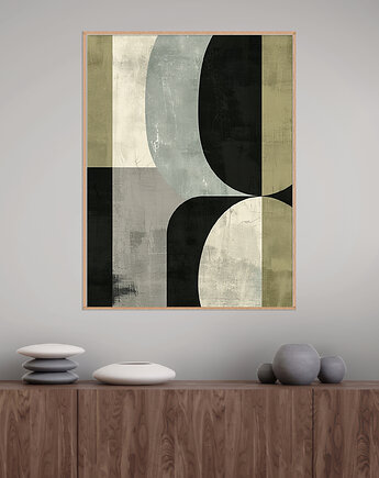 Geometria natury - Plakat, druk - Minimalizm, Boho, Loft #28, Black Sapphire Art