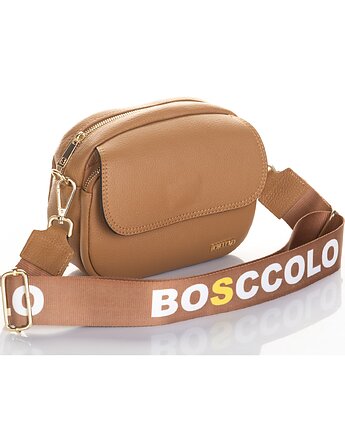 Torebka skórzana crossbody - kolor rudy (7102), BOSCCOLO