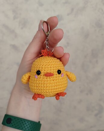 Brelok mały kurczaczek, Brelok kura, Brelok dla dziecka, EcoToysByNastya