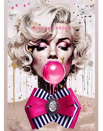 Kolekcja Brosz z Marilyn Monroe NOWOŚĆ Ikona Stylu, Pudrowy Różowy